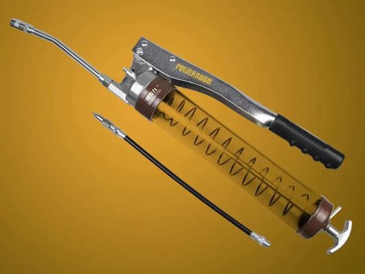 Transparenter Rod Hand Grease Gun Hand-Pumpen-Mund formen einfache Operation